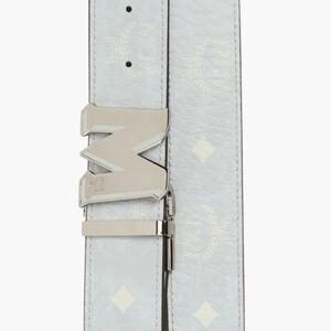 MCM Logo Buckle Leather Belt NWT